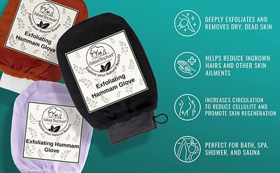 Foto 5 | Foto 5 | Guantes Exfoliantes Para Baño Turco Con Cara Y Cuerpo De Elefante Natural Paquete De 5/10 - Venta Internacional.