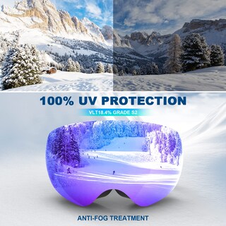 Foto 2 | Foto 2 | Gafas De Esquí Lavolly Para Snowboard 100% Protección Uv Antivaho - Venta Internacional.