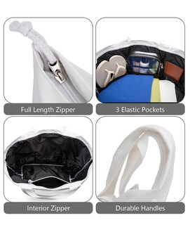 Foto 4 | Foto 4 | Bolsa Bagelite De Lona Grande Para Mujer 22 Pulgadas 50 Litros Color Blanco - Venta Internacional.