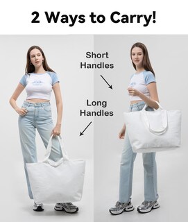 Foto 5 | Foto 5 | Bolsa Bagelite De Lona Grande Para Mujer 22 Pulgadas 50 Litros Color Blanco - Venta Internacional.