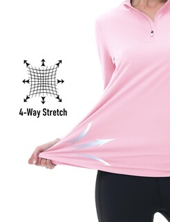 Foto 4 | Foto 4 | Camisa Magcomsen De Manga Larga Para Mujer Protección Uv 2xl Rosa Claro - Venta Internacional.