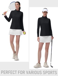 Foto 6 | Foto 6 | Camisa De Protección Uv Magcomsen Para Mujer Con Cremallera 1/4 Negra S - Venta Internacional.