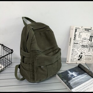 Foto 2 | Foto 2 | Mochila Para Portátil Gaxos Vintage Green Canvas Para Mujer - Venta Internacional.