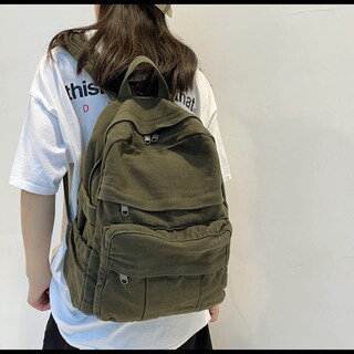 Foto 3 | Foto 3 | Mochila Para Portátil Gaxos Vintage Green Canvas Para Mujer - Venta Internacional.