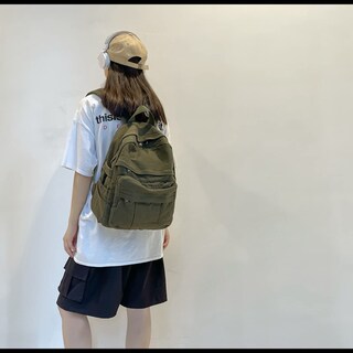 Foto 5 | Foto 5 | Mochila Para Portátil Gaxos Vintage Green Canvas Para Mujer - Venta Internacional.