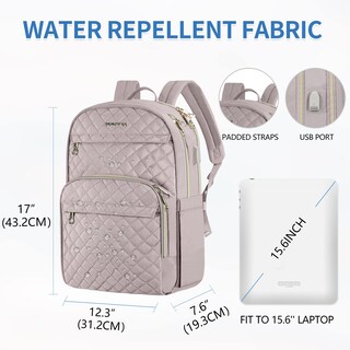 Foto 4 | Foto 4 | Mochila Para Portátil Kroser Para Mujer De 15.6 Pulgadas Con Puerto De Carga Usb - Venta Internacional.