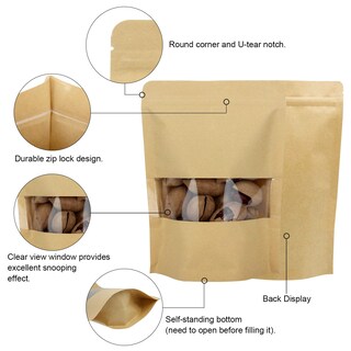 Foto 4 | Foto 4 | Bolsas Kraft De Pie Resellables  Paquete De 50 Unidades  Blisstime - Venta Internacional.