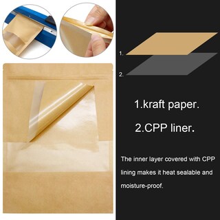 Foto 5 | Foto 5 | Bolsas Kraft De Pie Resellables  Paquete De 50 Unidades  Blisstime - Venta Internacional.