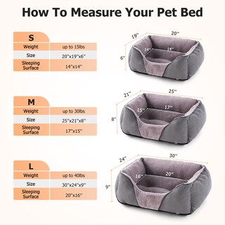 Foto 5 | Foto 5 | Cama Para Mascotas Mixjoy Lavable Suave Y Ortopédica Para Perros Y Gatos - Venta Internacional.