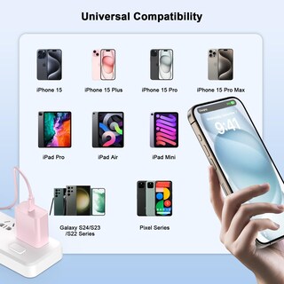 Foto 4 | Foto 4 | Cargador Matsusho Para Iphone 16 15 20 W Usb C Paquete De 2 Unidades Con Cable De 3 M - Venta Internacional.