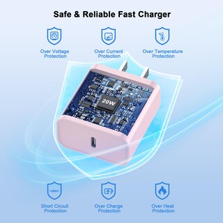 Foto 5 | Foto 5 | Cargador Matsusho Para Iphone 16 15 20 W Usb C Paquete De 2 Unidades Con Cable De 3 M - Venta Internacional.