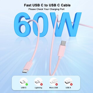 Foto 6 | Foto 6 | Cargador Matsusho Para Iphone 16 15 20 W Usb C Paquete De 2 Unidades Con Cable De 3 M - Venta Internacional.
