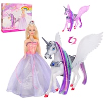 Muñeca Bettina Con Unicornio Y Princesa Que Cambia De Color 29 Cm Con Acceso. - Venta Internacional.