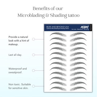Foto 5 | Foto 5 | Pegatinas Para Tatuajes De Cejas Bliss And Beyond Usa Waterproof - Venta Internacional.