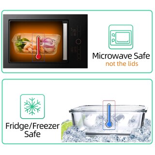 Foto 4 | Foto 4 | Recipientes De Vidrio Para Almacenamiento De Alimentos Umeied Paquete De 10 A Prueba De Fugas - Venta Internacional.