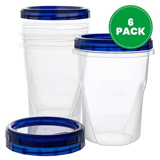 Foto 2 | Foto 2 | Recipiente De Almacenamiento De Alimentos Plasticpro 950 Ml (paquete De 6) Con Tapas - Venta Internacional.