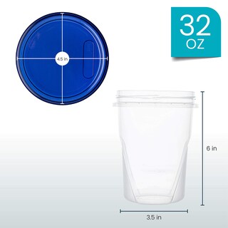 Foto 3 | Foto 3 | Recipiente De Almacenamiento De Alimentos Plasticpro 950 Ml (paquete De 6) Con Tapas - Venta Internacional.