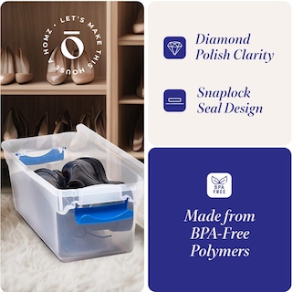 Foto 3 | Foto 3 | Contenedores De Almacenamiento Homz Pequeños De Plástico Transparente De 7 5 Litros Con Tapa De Cierre - Venta Internacional.