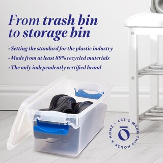 Foto 7 | Foto 7 | Contenedores De Almacenamiento Homz Pequeños De Plástico Transparente De 7 5 Litros Con Tapa De Cierre - Venta Internacional.