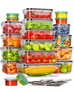 Foto 1 | Foto 1 | Contenedores De Almacenamiento De Alimentos Canfanni 40 Unidades Con Tapas Sin Bpa - Venta Internacional.