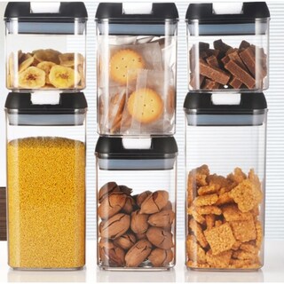 Foto 4 | Foto 4 | Juego De 6 Recipientes Herméticos De Plástico Para Almacenar Alimentos 6 Tamaños - Venta Internacional.