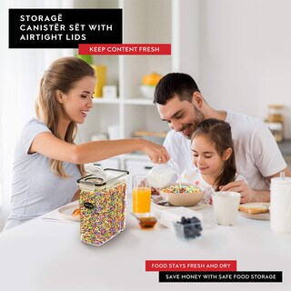 Foto 2 | Foto 2 | Contenedores De Almacenamiento De Cereales Dwëllza Kitchen  Juego De 2 Unidades  4 Litros - Venta Internacional.