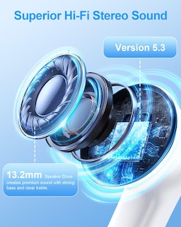 Foto 2 | Foto 2 | Auriculares Inalámbricos Huifu T12 Bluetooth 5.3 40h Playtime Ipx7 Blancos - Venta Internacional.