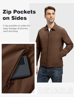 Foto 3 | Foto 3 | Chaqueta Tbmpoy Para Hombre Cortavientos Ligera Color Café Talla S - Venta Internacional.