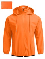 Chubasquero Coofandy Ligero E Impermeable Para Hombre Color Naranja - Venta Internacional.