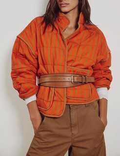 Foto 3 | Foto 3 | Chaqueta Internos Ligera De Invierno A Rayas Para Mujer - Venta Internacional.
