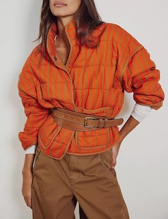 Foto 4 | Foto 4 | Chaqueta Internos Ligera De Invierno A Rayas Para Mujer - Venta Internacional.