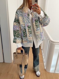 Foto 6 | Foto 6 | Chaqueta Eisctnd Para Mujer Con Estampado Floral Acolchada Color Verde Talla S - Venta Internacional.