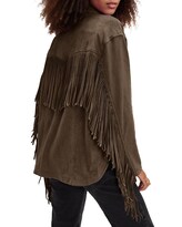 Chaqueta Locachy De Gamuza Sintética Con Flecos Para Mujer  Vintage  Color Café Xl - Venta Internacional.