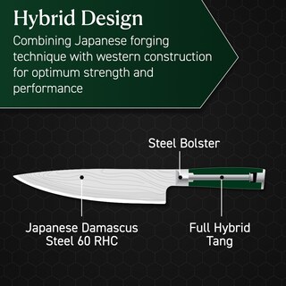 Foto 3 | Foto 3 | Cuchillo De Chef Hexaclorado Japonés De Acero Inoxidable Damasco 20 Cm - Venta Internacional.