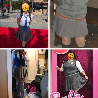Foto 6 | Foto 6 | Disfraz Escolar Para Cosplay Falda Plisada A Cuadros Para Mujer - Venta Internacional.