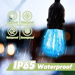 Foto 2 | Foto 2 | Cadena De Bombillas Jaheks 12 Unidades Led E26 S14 Color Azul Y Rojo 1 W - Venta Internacional.