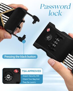 Foto 4 | Foto 4 | Correas De Equipaje Slohif Tsa Lock Para Maletas Cinturón De Viaje - Venta Internacional.