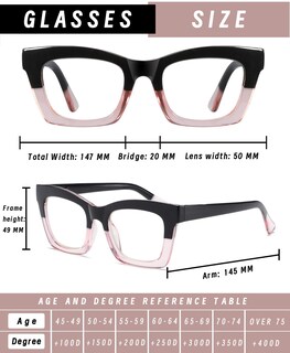 Foto 3 | Foto 3 | Gafas De Lectura Hubeye Progressive Multifocus +1.25 Con Bloqueo De Luz Azul Paquete De 3 - Venta Internacional.