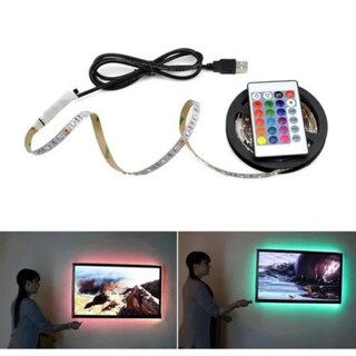 Foto 1 | Foto 1 | Tira Led Rgb 5050 3m Con Mando A Distancia Para Tv/pc Con Alimentación Usb - Venta Internacional.