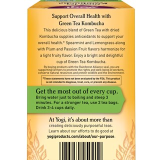 Foto 2 | Foto 2 | Tea Yogi Green Tea Kombucha Organic 96 Bolsas (paquete De 6) - Venta Internacional.