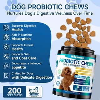 Foto 2 | Foto 2 | Probiótico Para Perros Woyamay 200 Golosinas Para La Salud Digestiva - Venta Internacional.