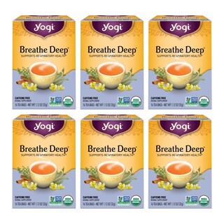 Foto 1 | Foto 1 | Tea Yogi Breathe Deep Tea 16 Bolsitas De Té (6 Paquetes) Orgánicas - Venta Internacional.