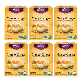 Foto 1 | Foto 1 | Tea Yogi Mango Ginger 16 Bolsitas De Té Paquete De 6 Digestión Orgánica - Venta Internacional.