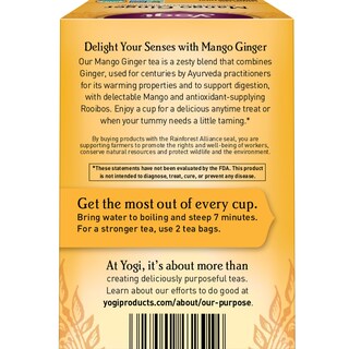 Foto 2 | Foto 2 | Tea Yogi Mango Ginger 16 Bolsitas De Té Paquete De 6 Digestión Orgánica - Venta Internacional.