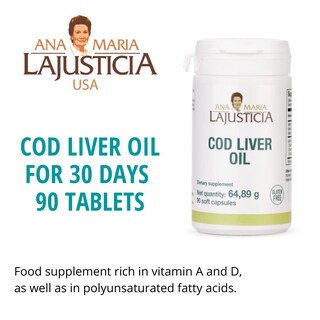 Foto 5 | Foto 5 | Suplemento De Aceite De Hígado De Bacalao Ana María Lajusticia Paquete De 30 Días - Venta Internacional.