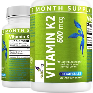 Foto 1 | Foto 1 | Suplemento Vitamínico Nutrizing K2 Mk-7 600 Mcg 90 Cápsulas Veganas - Venta Internacional.