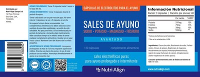 Foto 4 | Foto 4 | Cápsulas De Electrolitos En Ayunas Nutri-align Sales De Ayuno 120 - Venta Internacional.