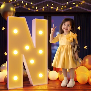 Foto 1 | Foto 1 | Tabla Grande De Espuma Marquee Letters Imprev De 90 Cm Con Cadena De Luces - Venta Internacional.