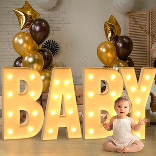 Foto 6 | Foto 6 | Tabla Grande De Espuma Marquee Letters Imprev De 90 Cm Con Cadena De Luces - Venta Internacional.