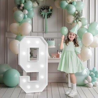 Foto 6 | Foto 6 | Número De Marquesina Impreso En El Noveno Cumpleaños  Iluminado Por El 90 Aniversario - Venta Internacional.